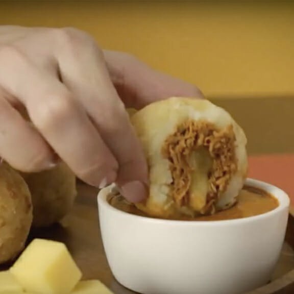 Albóndigas de Cochinita Pibil recién hechas con Productos Chata