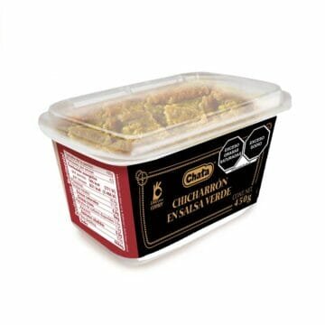 Rico chicharrón en salsa verde, solo en Productos Chata México