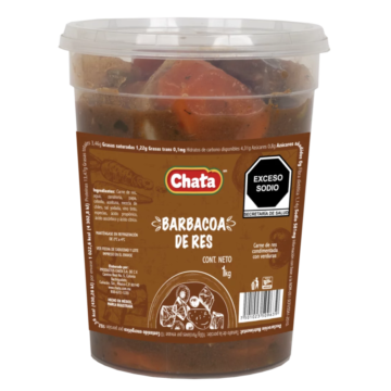 Deliciosa Barbacoa de Res Chata con ingredientes frescos