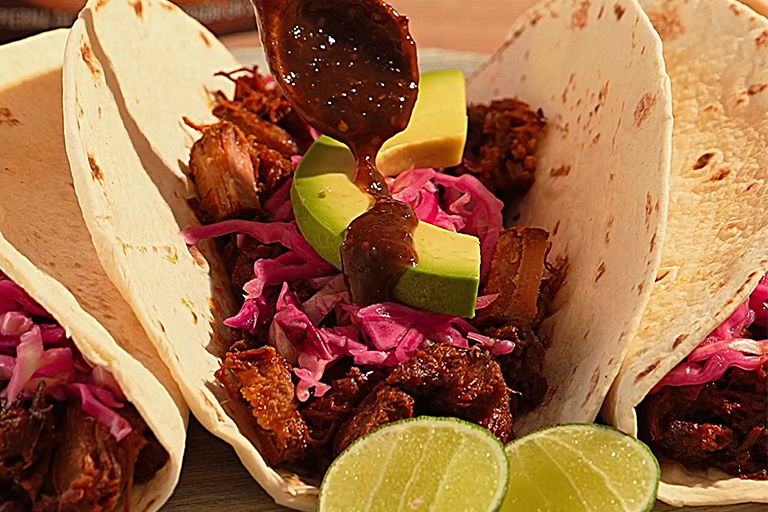 tacos de pulled pork